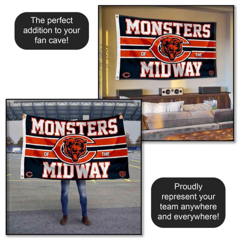 Bandera WinCraft Chicago Bears 91 cm × 152 cm