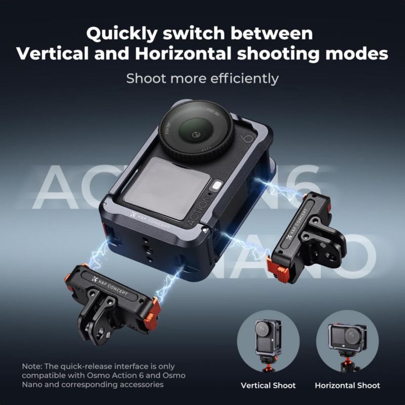 Jaula para cámara K&F CONCEPT DJI Osmo Action 6