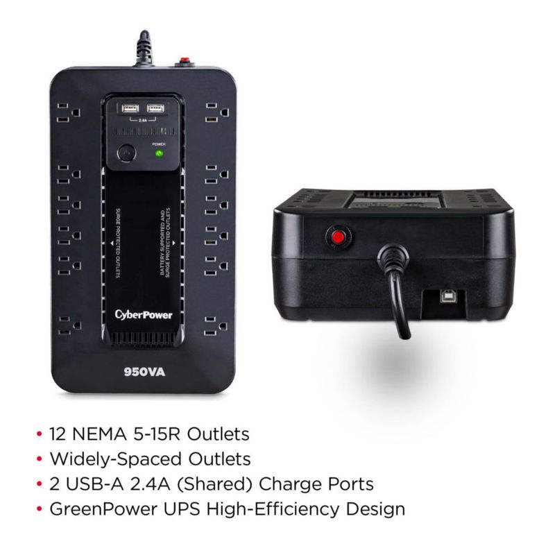 Respaldo de batería UPS CyberPower SX950U 950 VA 12 tomas