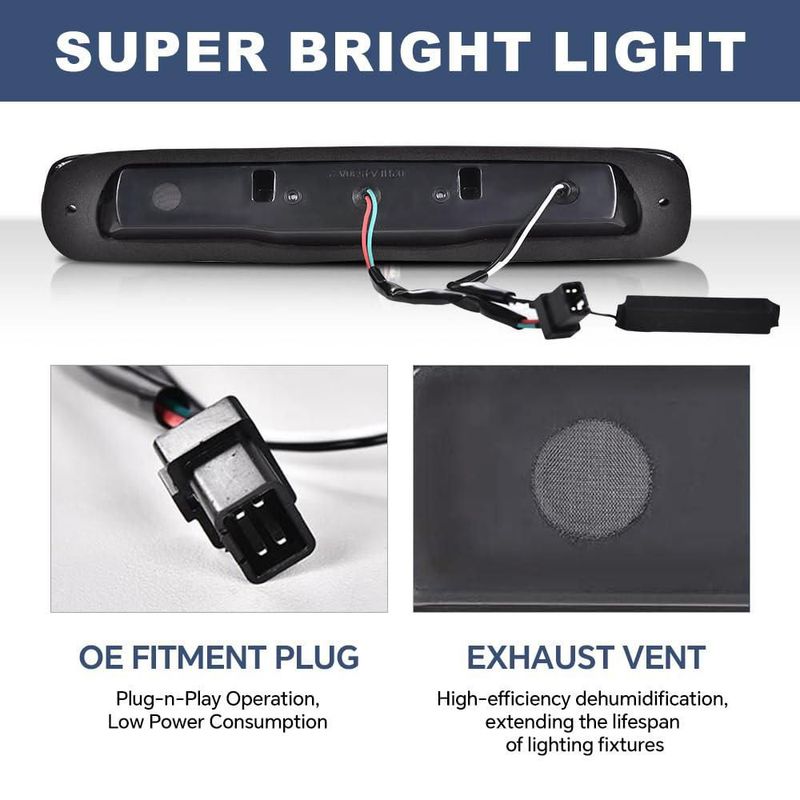Luz de freno LED tercera PIT66 para Chevrolet Silverado 1999-2006 y GMC Sierra