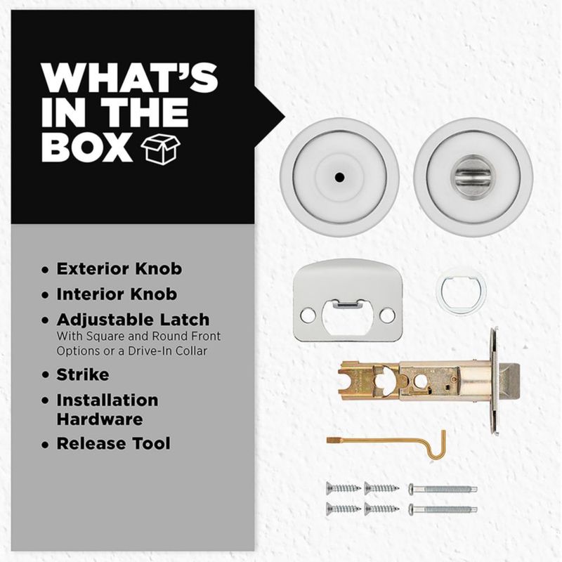 Pomo de puerta Kwikset Tylo Interior Privacy cromado satinado