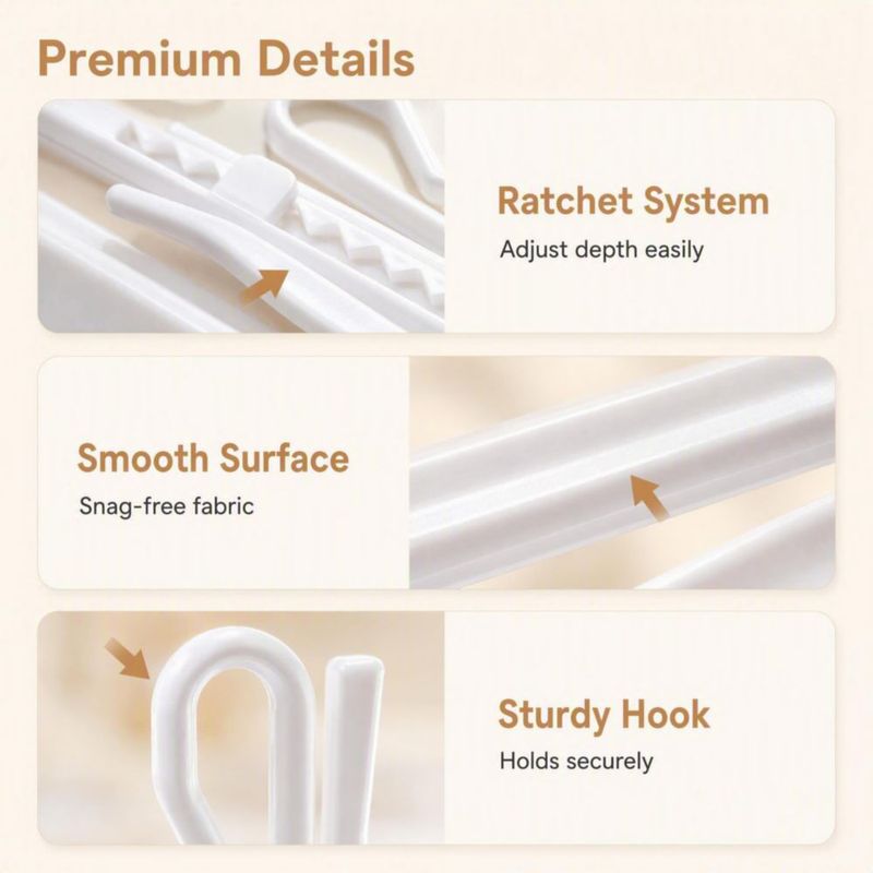 Ganchos para Cortinas Calovebby 85 mm 40 piezas Ajustables