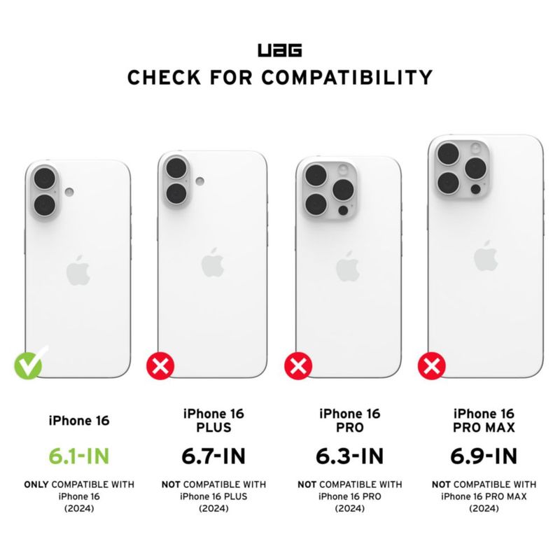 Funda URBAN ARMOR GEAR Plasma XTE Black/Ice para iPhone 16