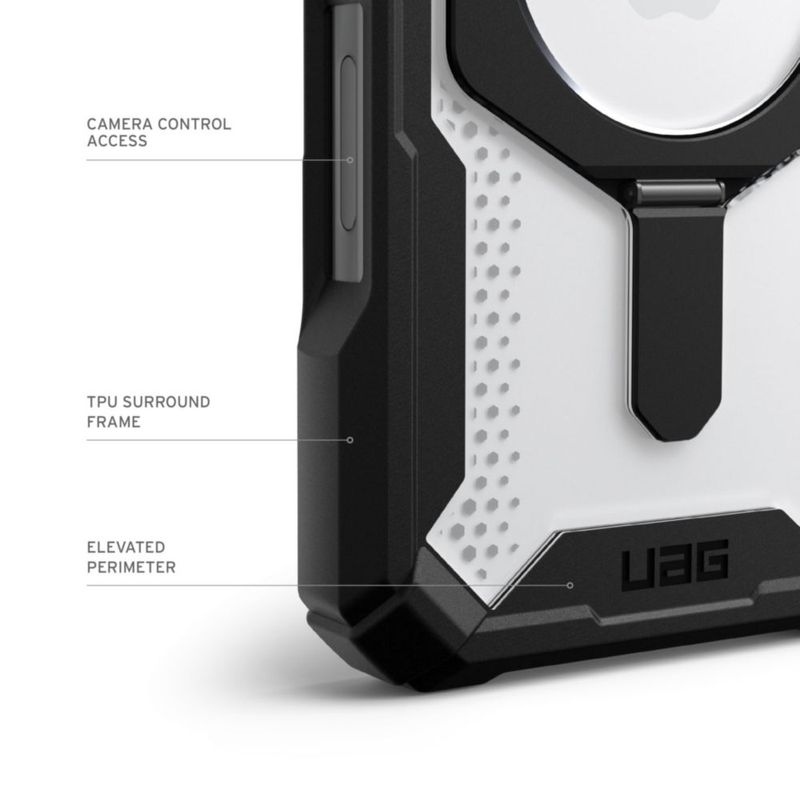 Funda URBAN ARMOR GEAR Plasma XTE Black/Ice para iPhone 16