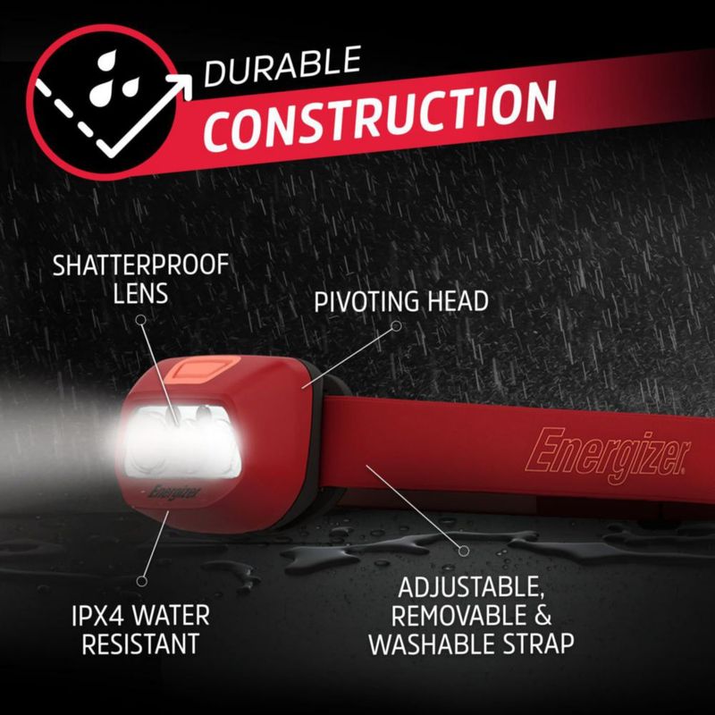 Kit de Emergencia Energizer WeatheReady con Linterna 2 en 1 y Lámpara Frontal Resistente al Agua IPX4