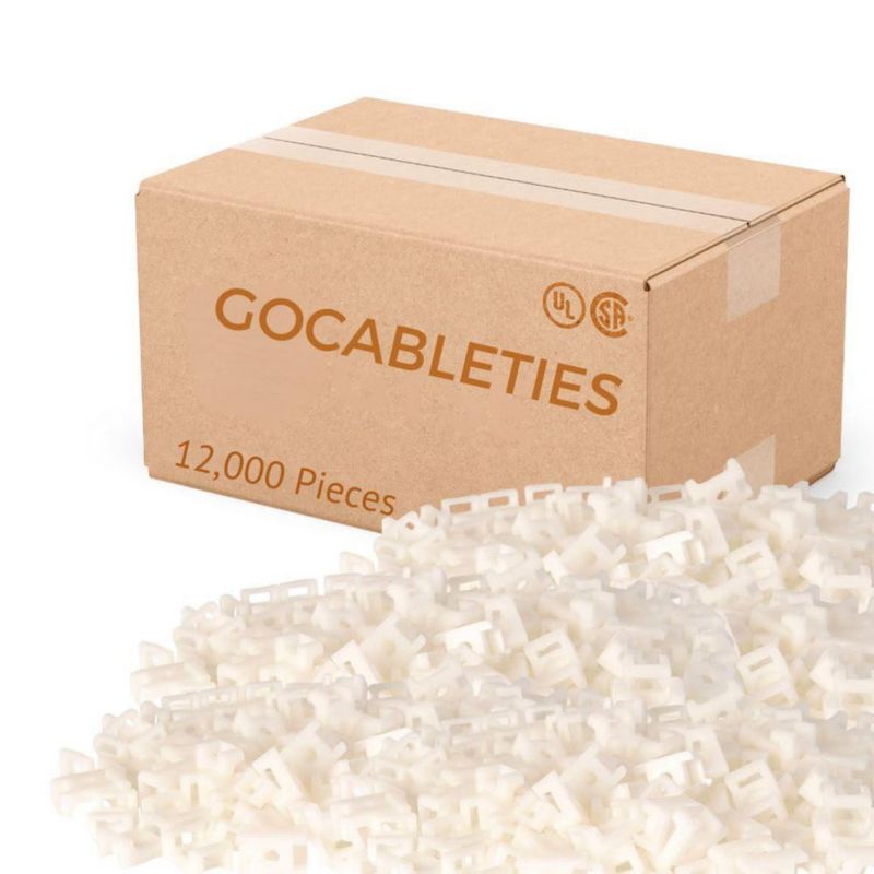 Soportes para bridas GTSE 12.000 unidades blanco ancho 035 pulg. (9 mm)