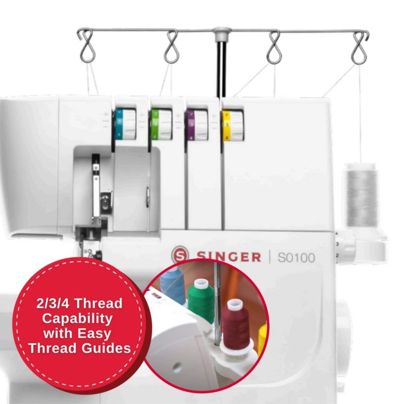 Estructura metálica Serger SINGER S0100 con 6 puntadas 1300 SPM