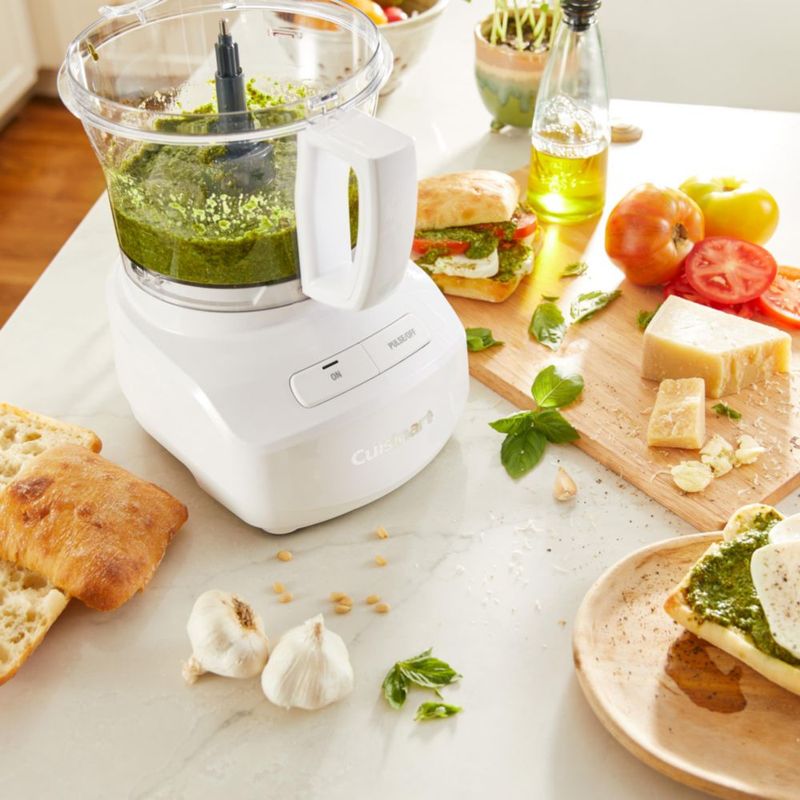 Procesador de alimentos Cuisinart diseño elegante de 7 tazas blanco con cuchilla