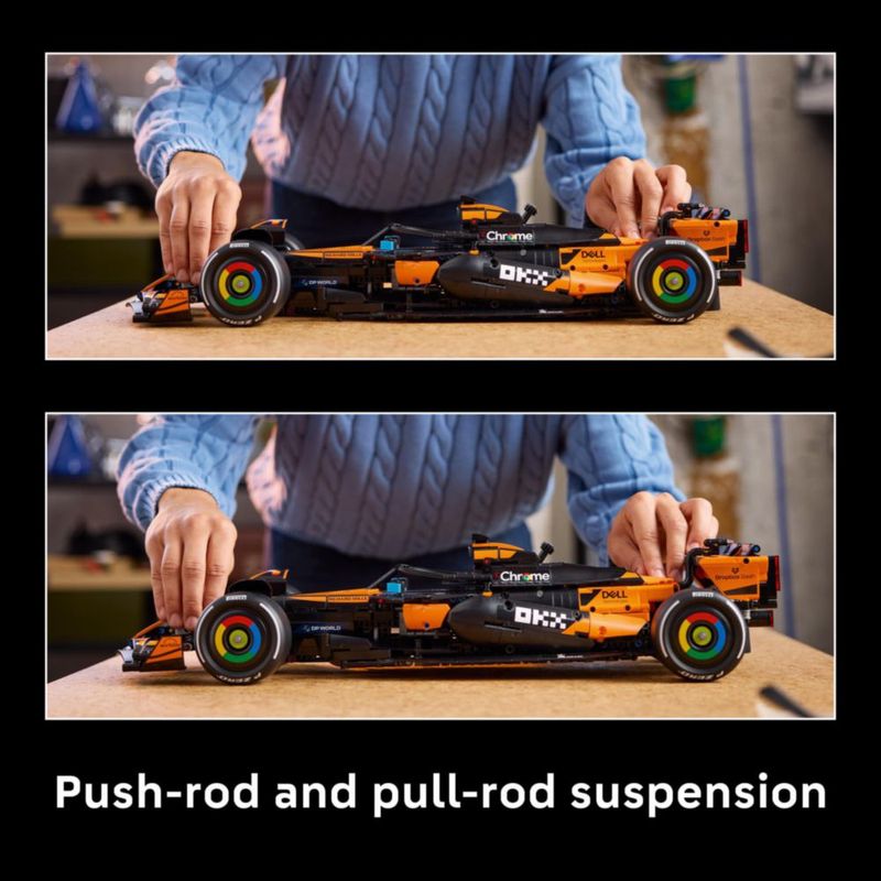 Modelo de auto LEGO Technic McLaren MCL39 de F1 a escala 1:8