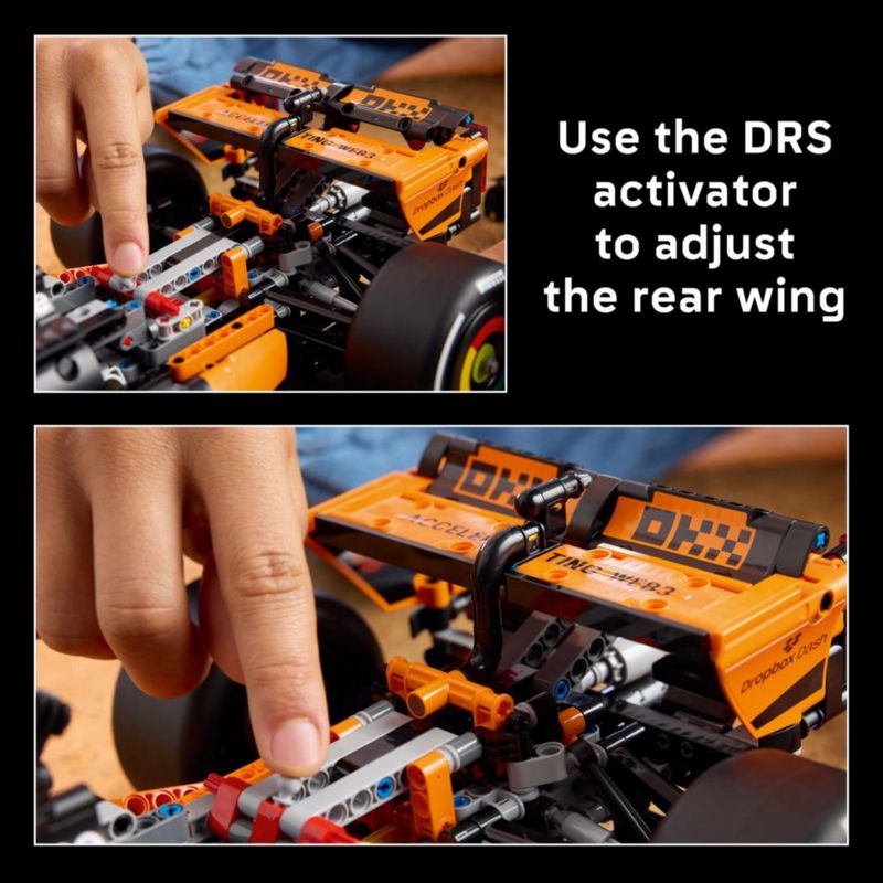 Modelo de auto LEGO Technic McLaren MCL39 de F1 a escala 1:8