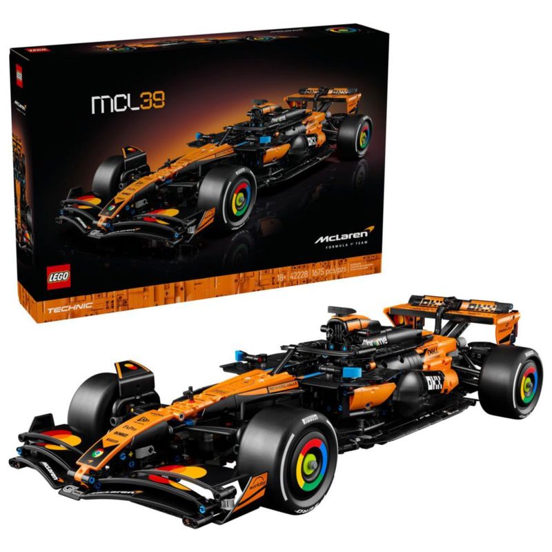 Modelo de auto LEGO Technic McLaren MCL39 de F1 a escala 1:8