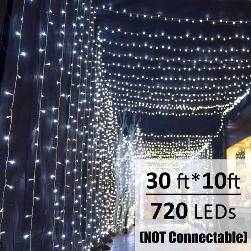 Luces de Cortina LED Solhice 9 m x 3 m Blanco Frío 720 LED