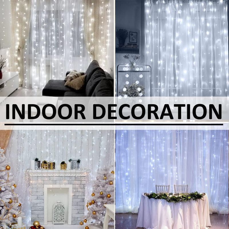 Luces de Cortina LED Solhice 9 m x 3 m Blanco Frío 720 LED