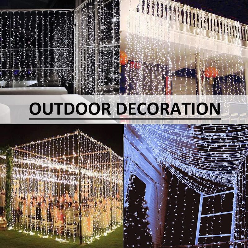 Luces de Cortina LED Solhice 9 m x 3 m Blanco Frío 720 LED