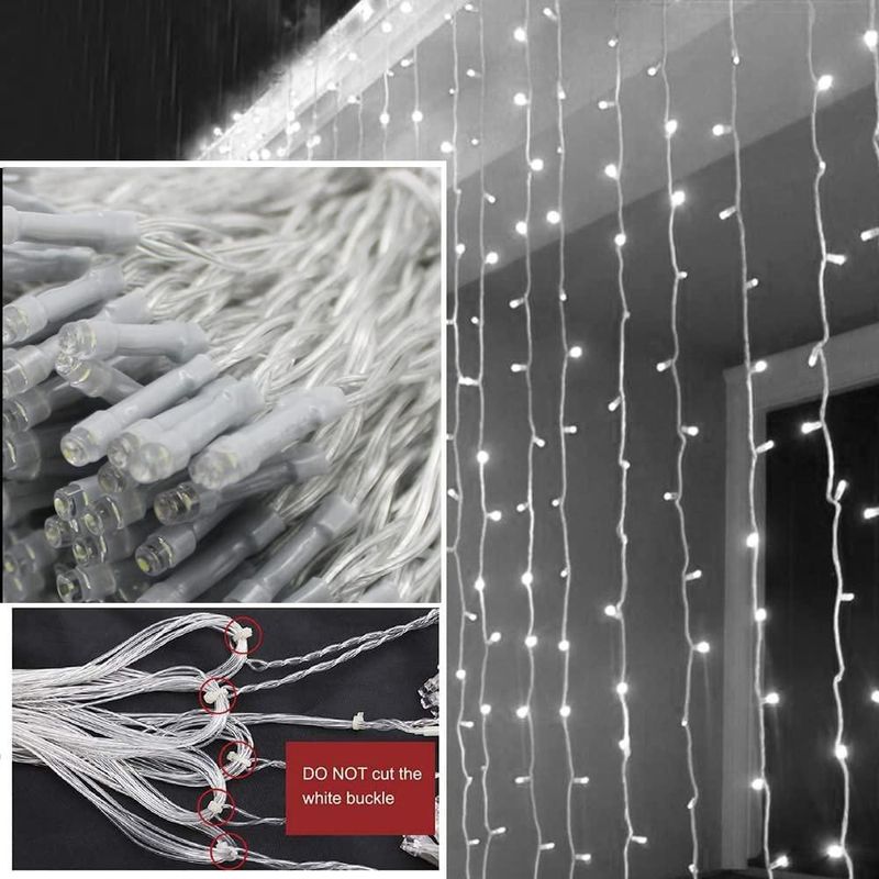 Luces de Cortina LED Solhice 9 m x 3 m Blanco Frío 720 LED