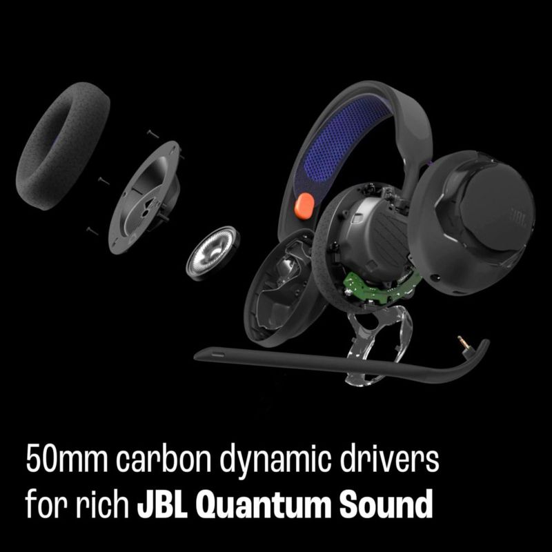 Auriculares gamer JBL Quantum 250 con cable y micrófono con cancelación de ruido
