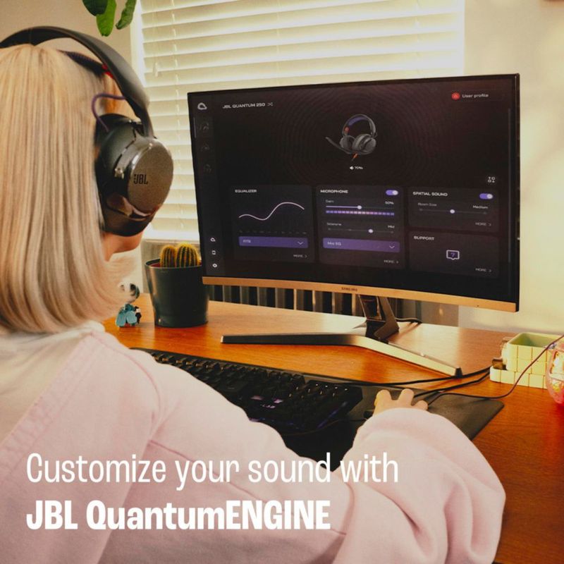 Auriculares gamer JBL Quantum 250 con cable y micrófono con cancelación de ruido