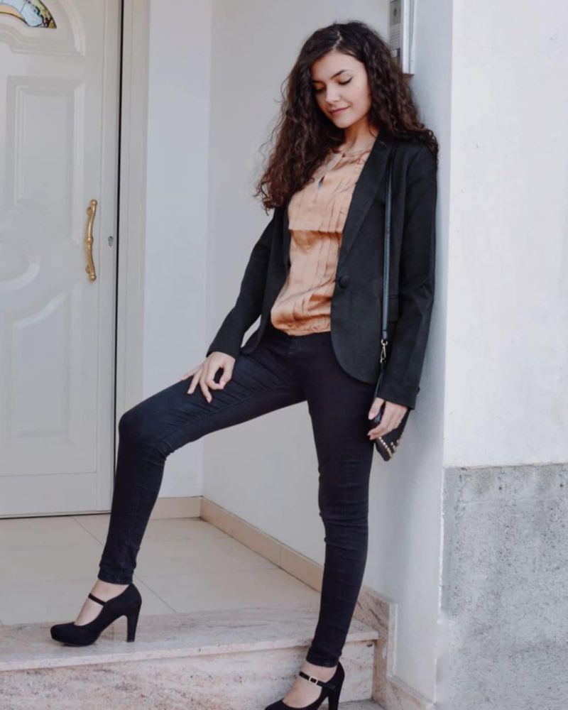 Blazer LookbookStore para Mujer Negro con Solapa con Muesca XXL