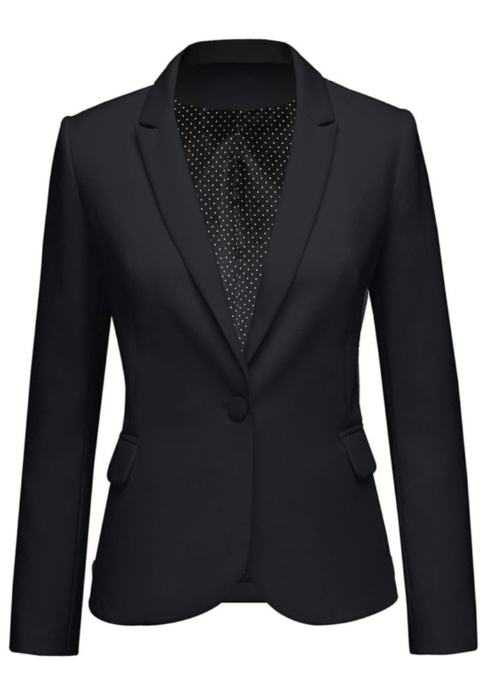 Blazer LookbookStore para Mujer Negro con Solapa con Muesca XXL