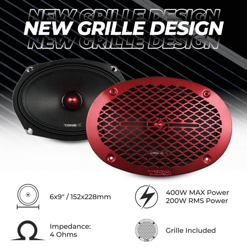 Altavoz DS18 PRO-X694 BM 6x9 200W RMS 4 ohmios para coche