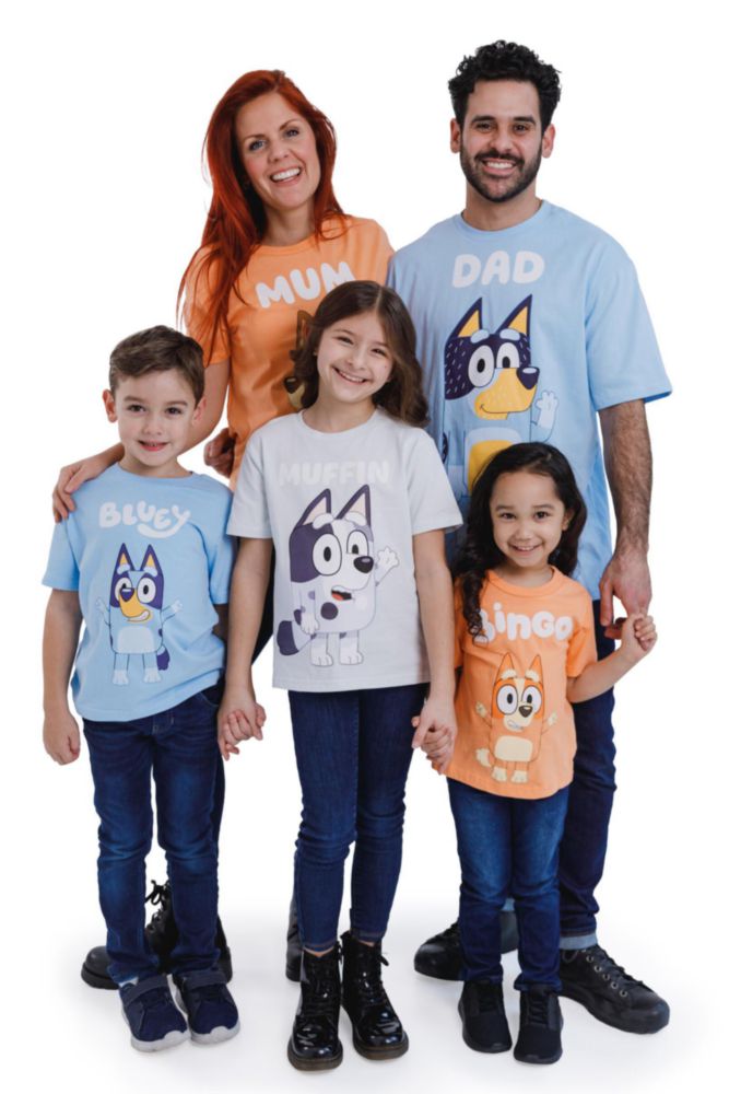 Camiseta Bluey para Hombre Grandad con Gráfica color durazno - 2XL