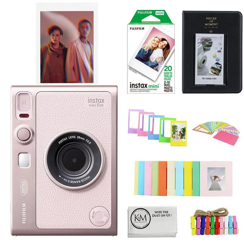 Cámara Fujifilm INSTAX MINI EVO Gentle Rose – Pack