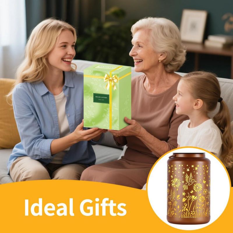 Linternas solares GOLFOEE pack de 2 impermeables con colibrí