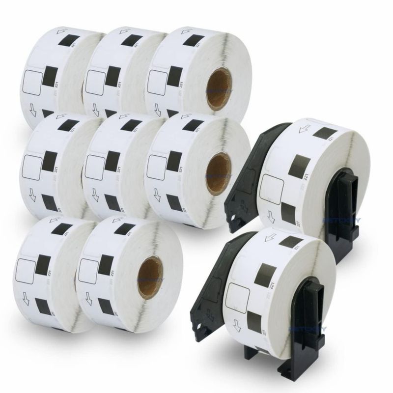 Etiquetas BETCKEY 23 × 23 mm 10 rollos + 2 soportes