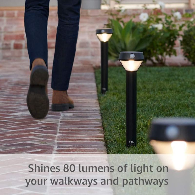 Solar Pathlight Ring con sensor de movimiento para exteriores negro