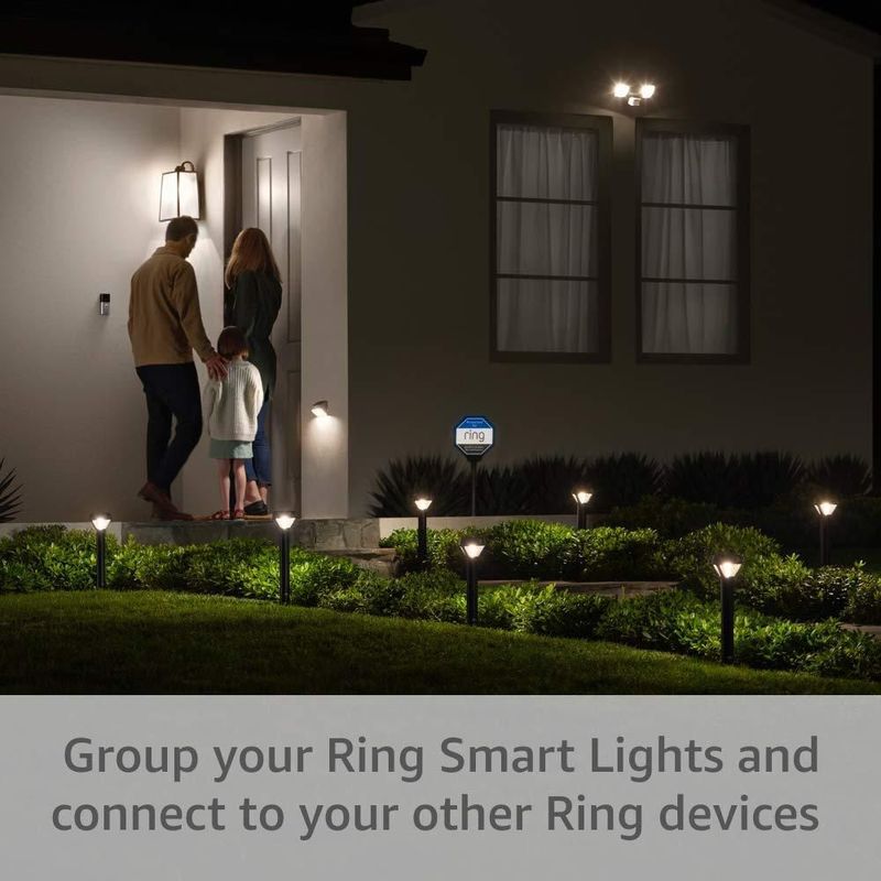 Solar Pathlight Ring con sensor de movimiento para exteriores negro