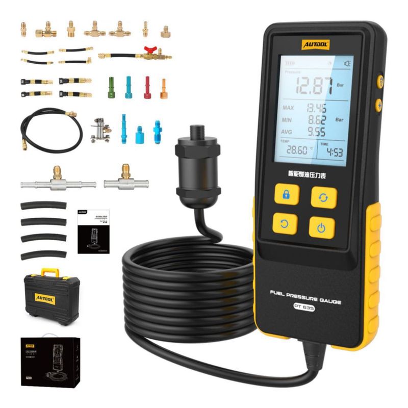 Probador de presión de combustible AUTOOL 426PSI – Kit de 29 accesorios
