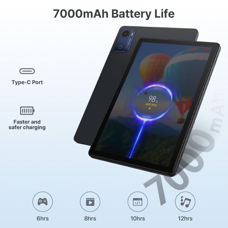 Tablet MEIZE 25 cm 12 GB+64 GB Android 16 2‑en‑1 con teclado