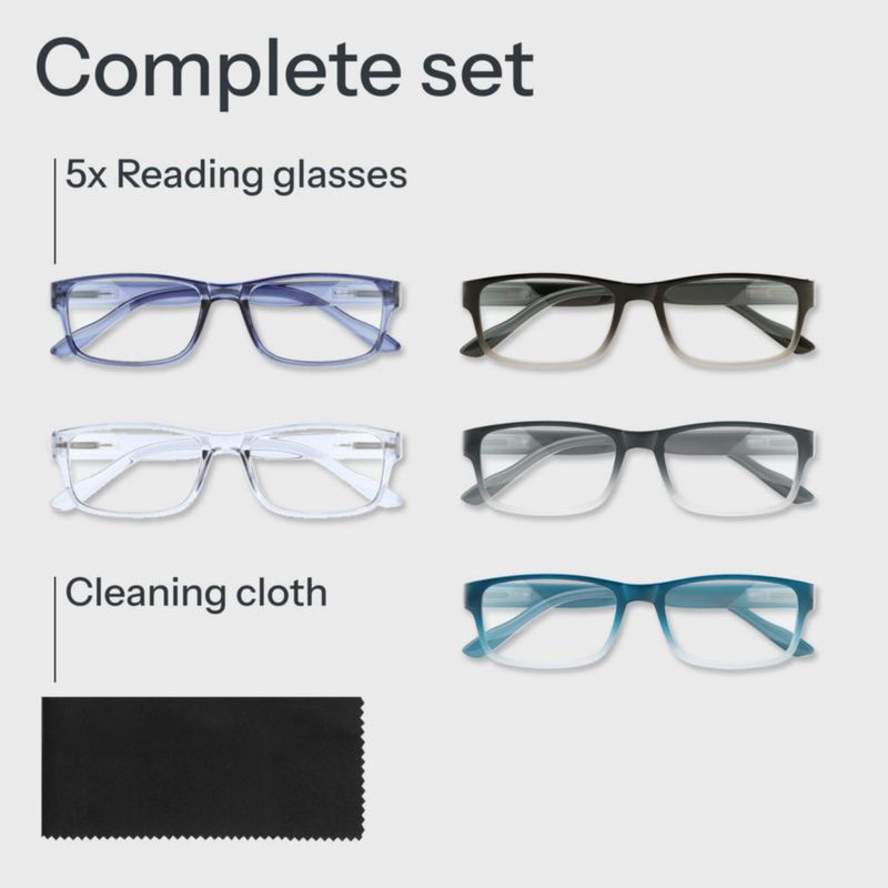 Gafas de Lectura Gaoye 1.0 con Protección de Luz Azul - Pack de 5
