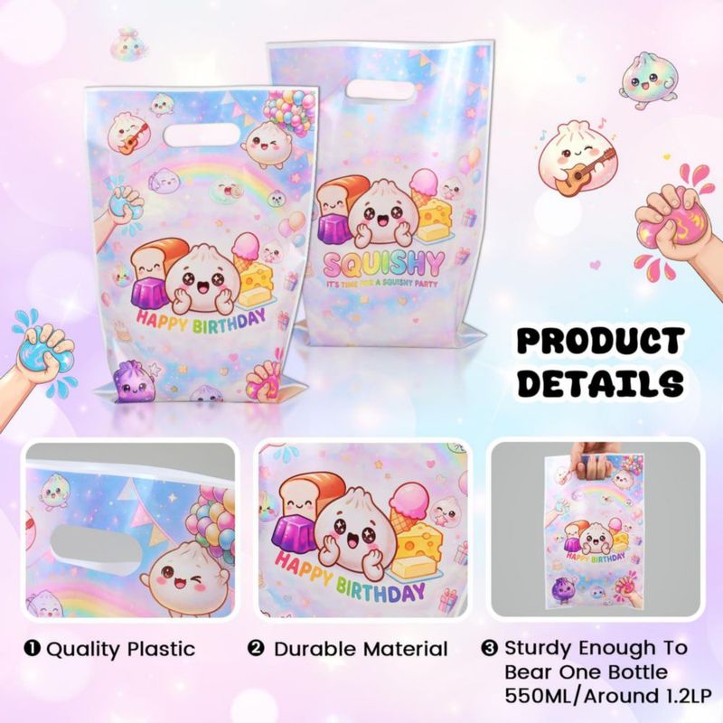 Bolsas de regalo UrbanTerra 30 pzas tema Squishy para fiesta de cumpleaños