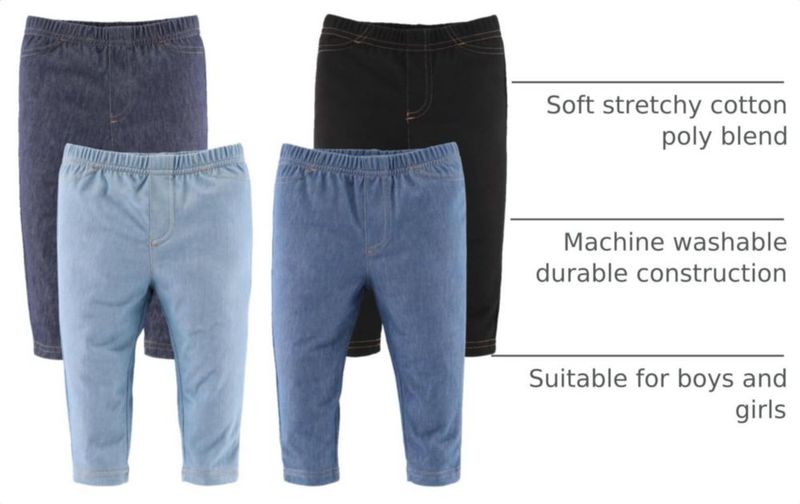 Pantalones Baby Jeggings 6-9 meses de mezclilla – The Peanutshell