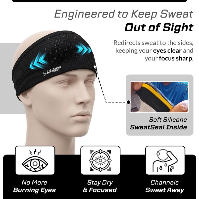 Banda de sudor Halo Headband 10 cm blanca Serie AIR