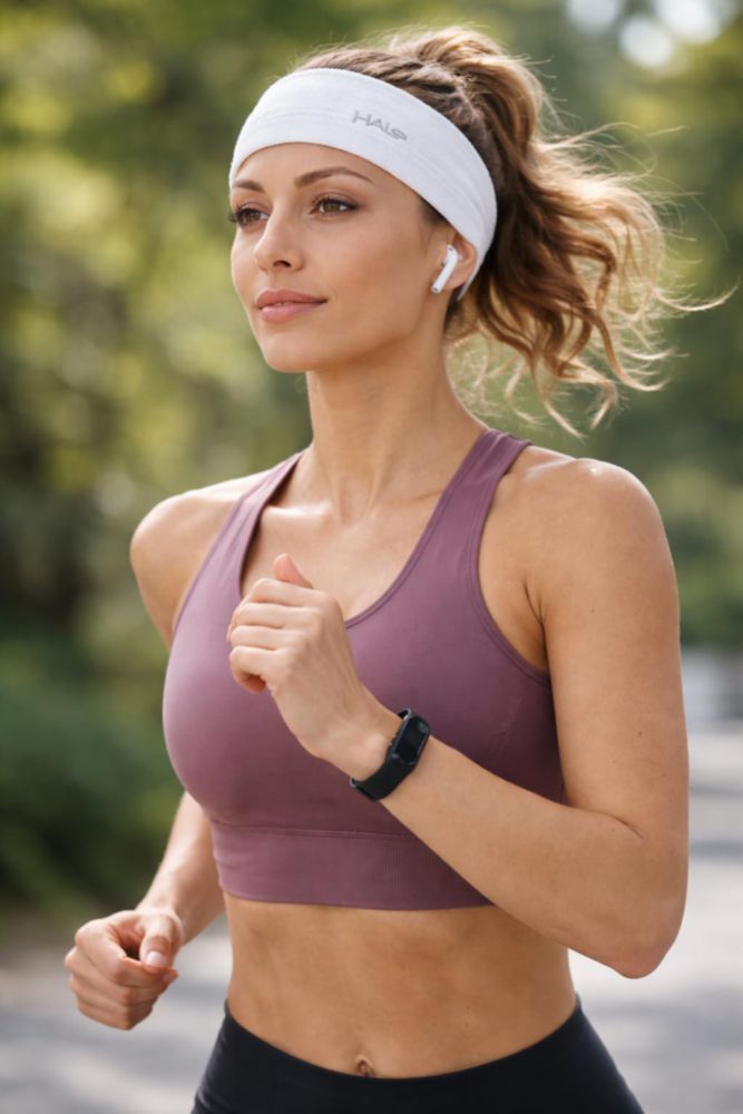 Banda de sudor Halo Headband 10 cm blanca Serie AIR