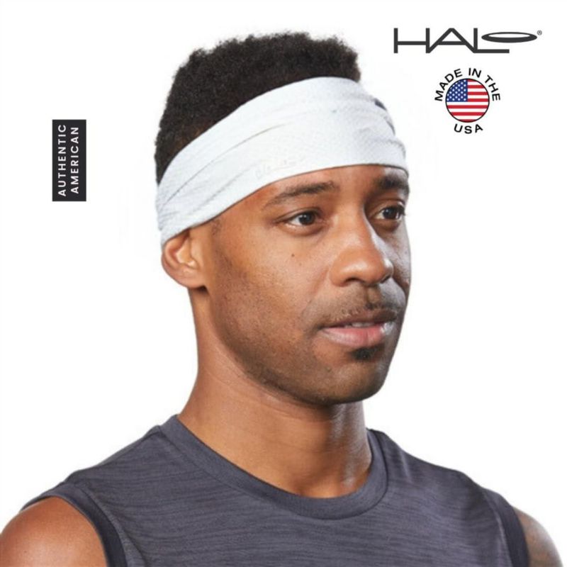Banda de sudor Halo Headband 10 cm blanca Serie AIR