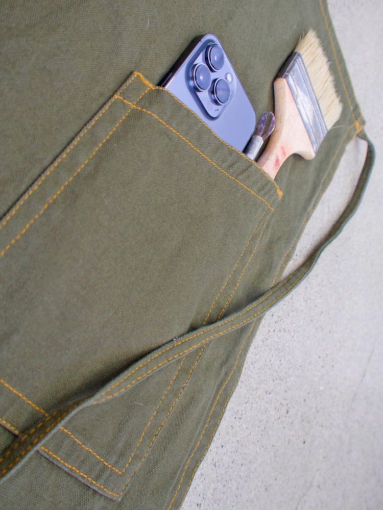 Delantal Claypron Verde Oliva 122 cm Talla Única