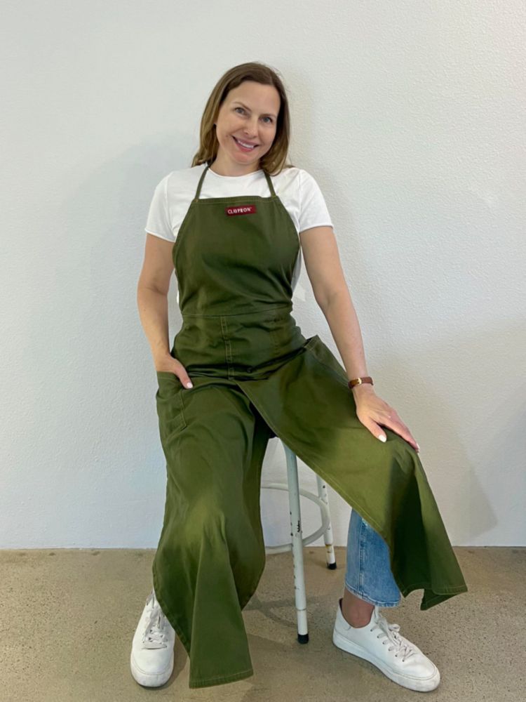 Delantal Claypron Verde Oliva 122 cm Talla Única