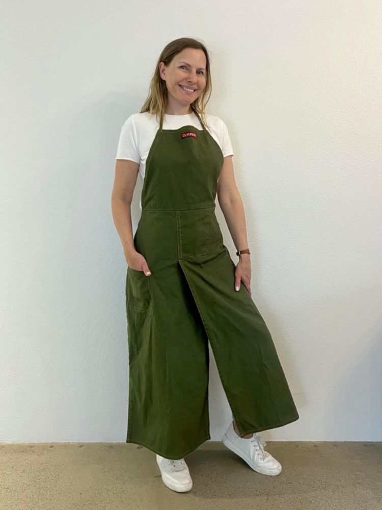 Delantal Claypron Verde Oliva 122 cm Talla Única