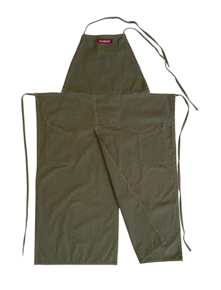Delantal Claypron Verde Oliva 122 cm Talla Única