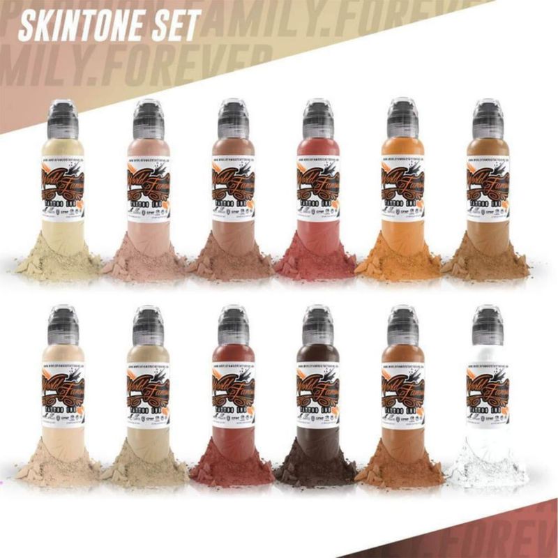 Tinta líquida WORLD FAMOUS TATTOO INK 30 ml tonos de piel
