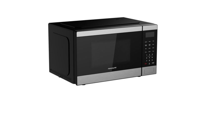 Microondas Frigidaire de 09 pies cúbicos con bloqueo para niños y acabado de acero inoxidable