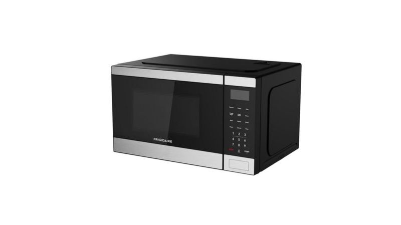 Microondas Frigidaire de 09 pies cúbicos con bloqueo para niños y acabado de acero inoxidable