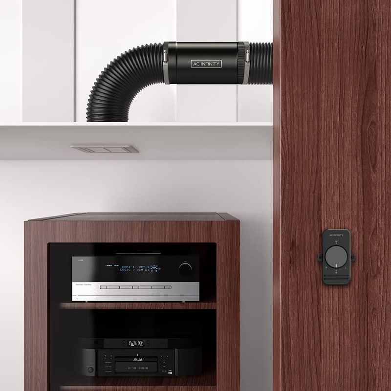 Ventilador de conducto de refuerzo en línea AC Infinity RAXIAL S6 de 15 cm con controlador