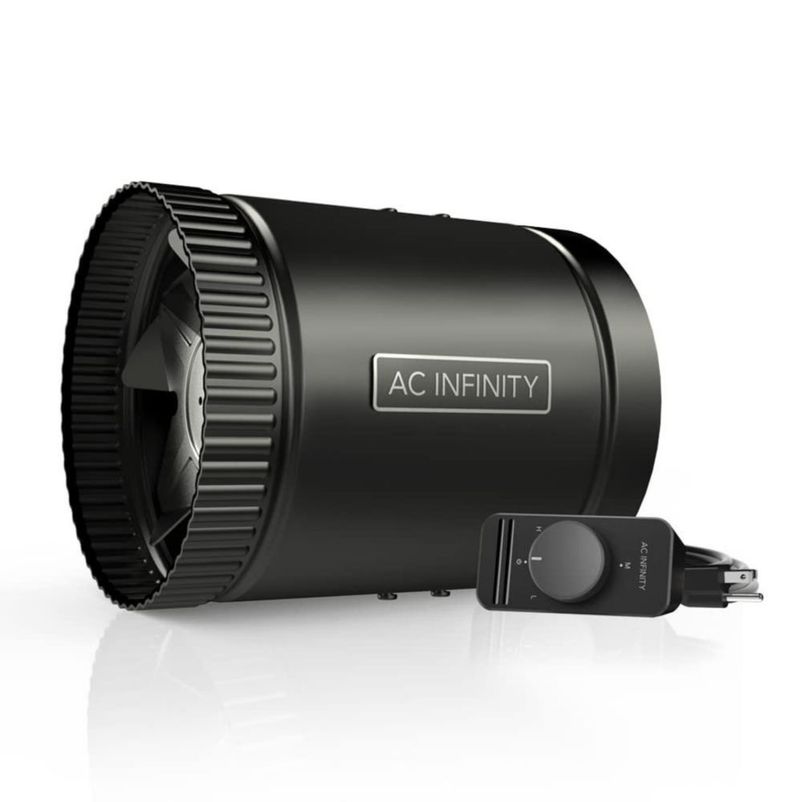 Ventilador de conducto de refuerzo en línea AC Infinity RAXIAL S6 de 15 cm con controlador