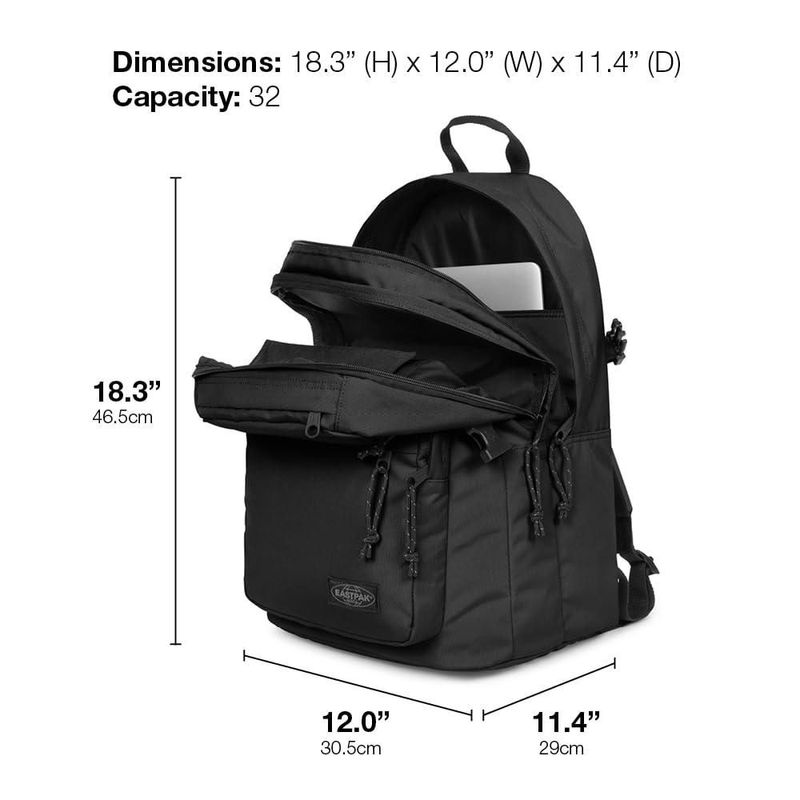 Mochila EASTPAK 32L 16\" para Portátil - Negra