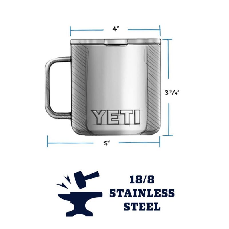 Taza YETI Rambler de espuma marina de acero inoxidable con aislamiento al vacío de 400 ml