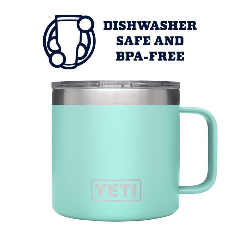 Taza YETI Rambler de espuma marina de acero inoxidable con aislamiento al vacío de 400 ml